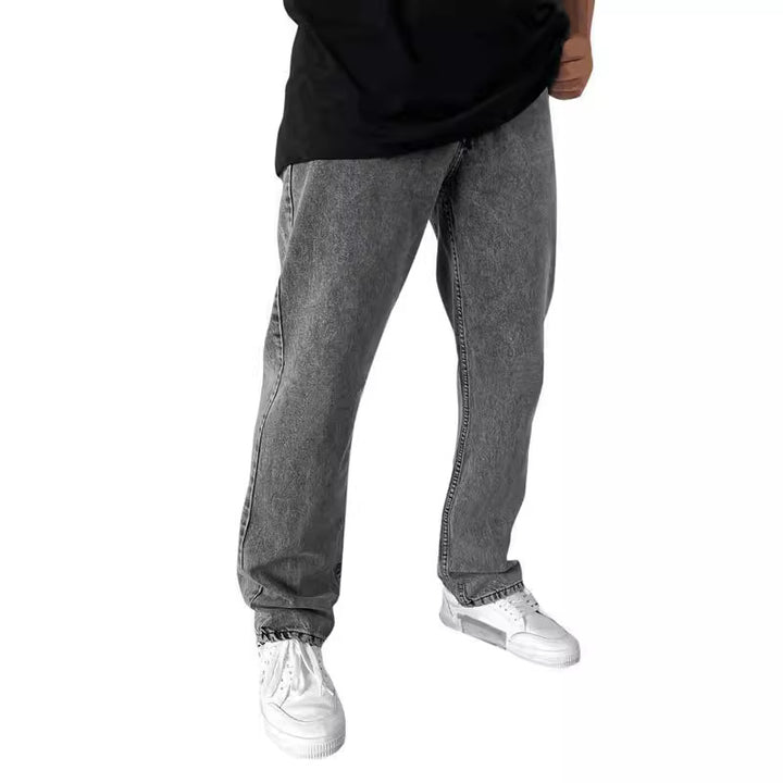 Men's relaxed straight-leg jeans with elastic waistband and relaxed fit Mune Fashion