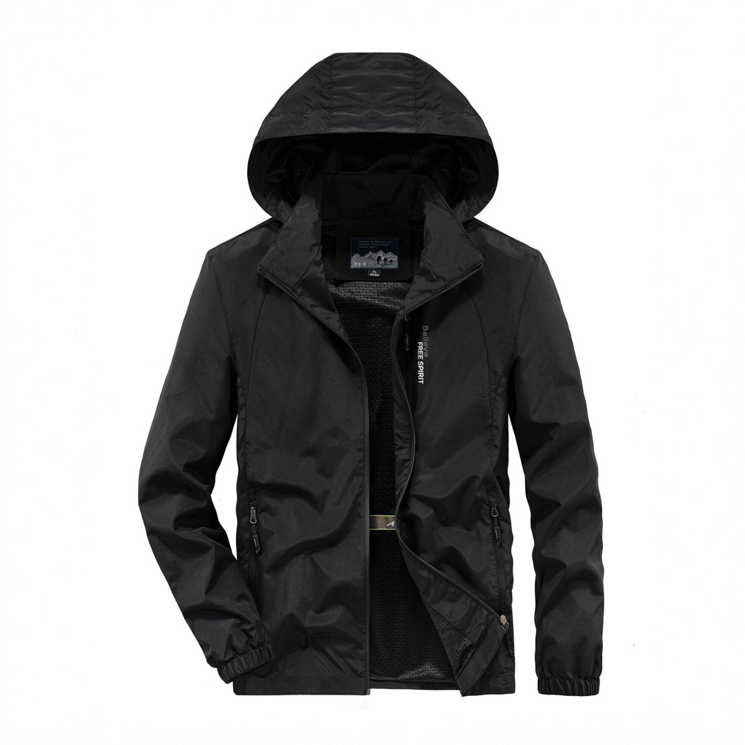 Men's Ultralight Breathable Hooded Jacket with Perforated Mesh Lining and Zipper Pockets Mune Fashion