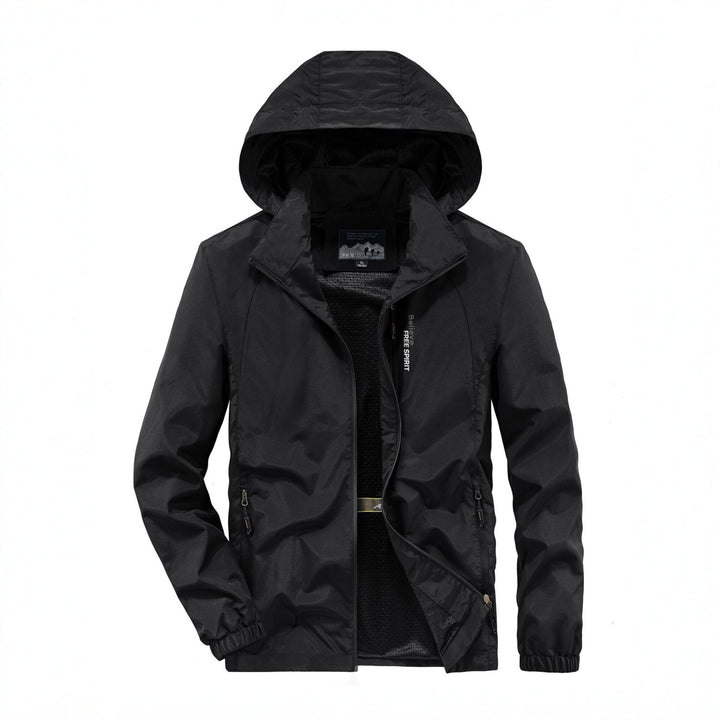 Men's Ultralight Breathable Hooded Jacket with Perforated Mesh Lining and Zipper Pockets Mune Fashion