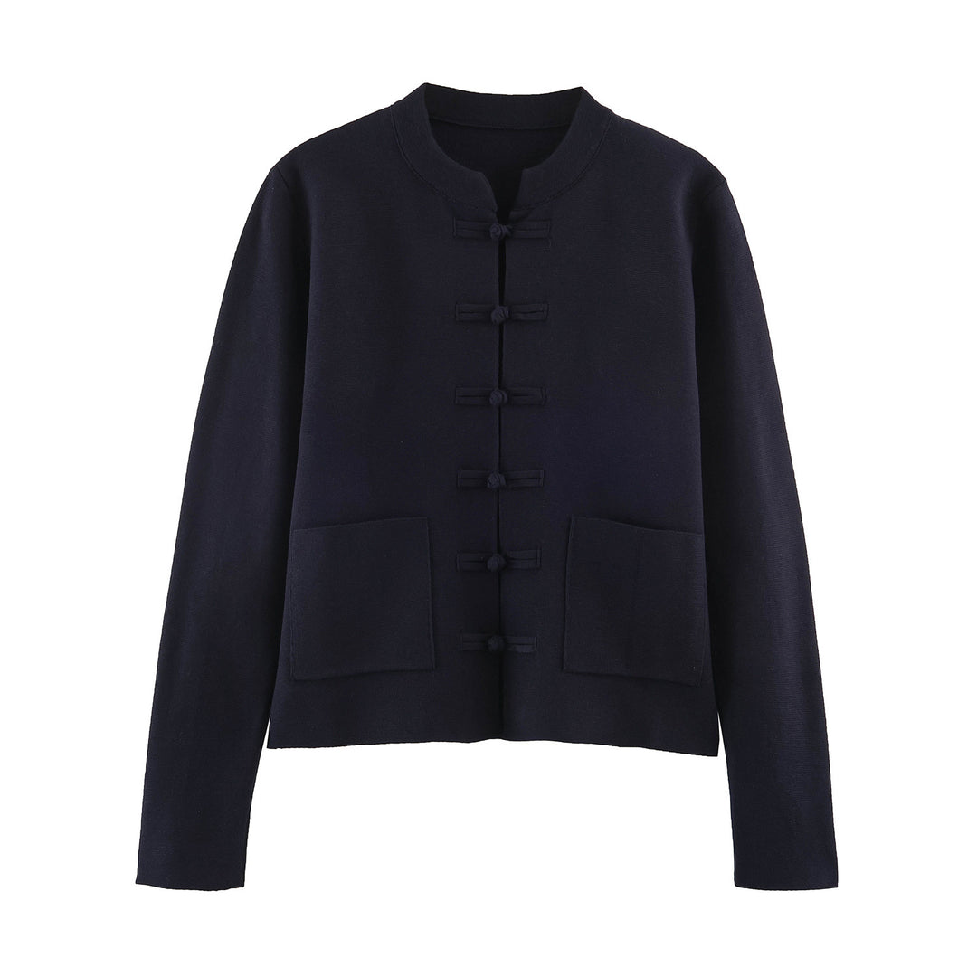 Women's short jacket with frog closures and patch pockets Mune Fashion