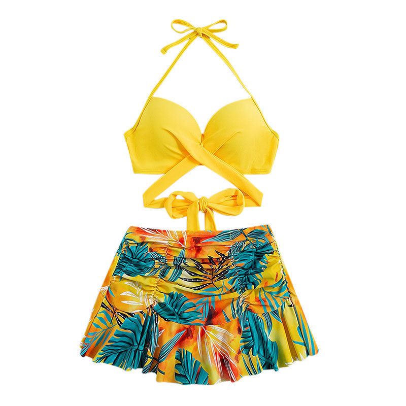 Women's bikini set with ruffle skirt and adjustable straps Mune Fashion