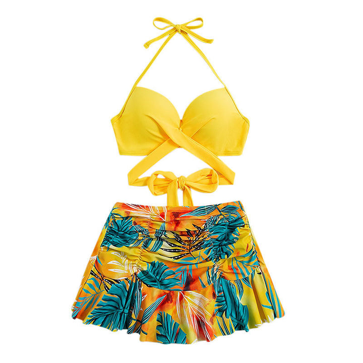 Women's bikini set with ruffle skirt and adjustable straps Mune Fashion