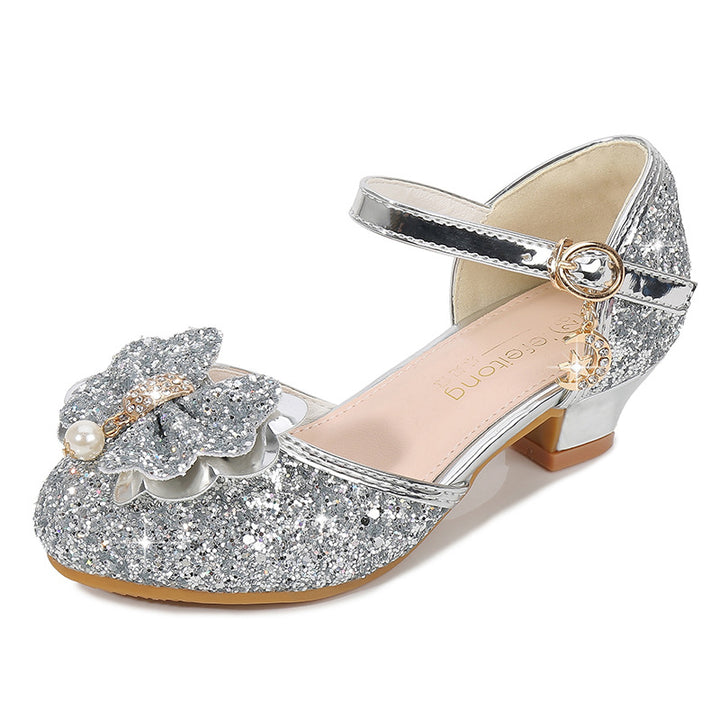 Girl Ballerina Shoes with Sparkling Floral Motif Mune Fashion