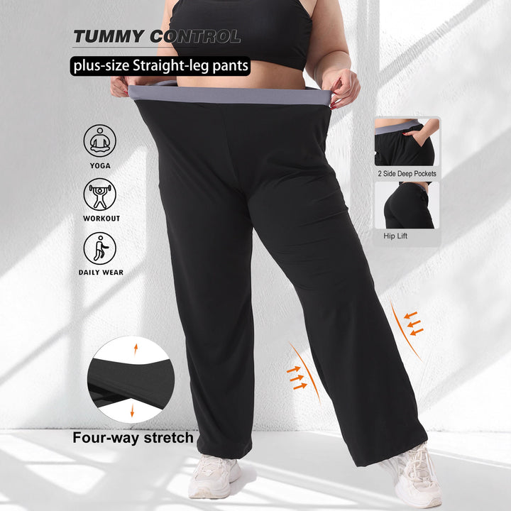 Women's high-waisted compression pants with figure-flattering waistband and deep side pockets Mune Fashion
