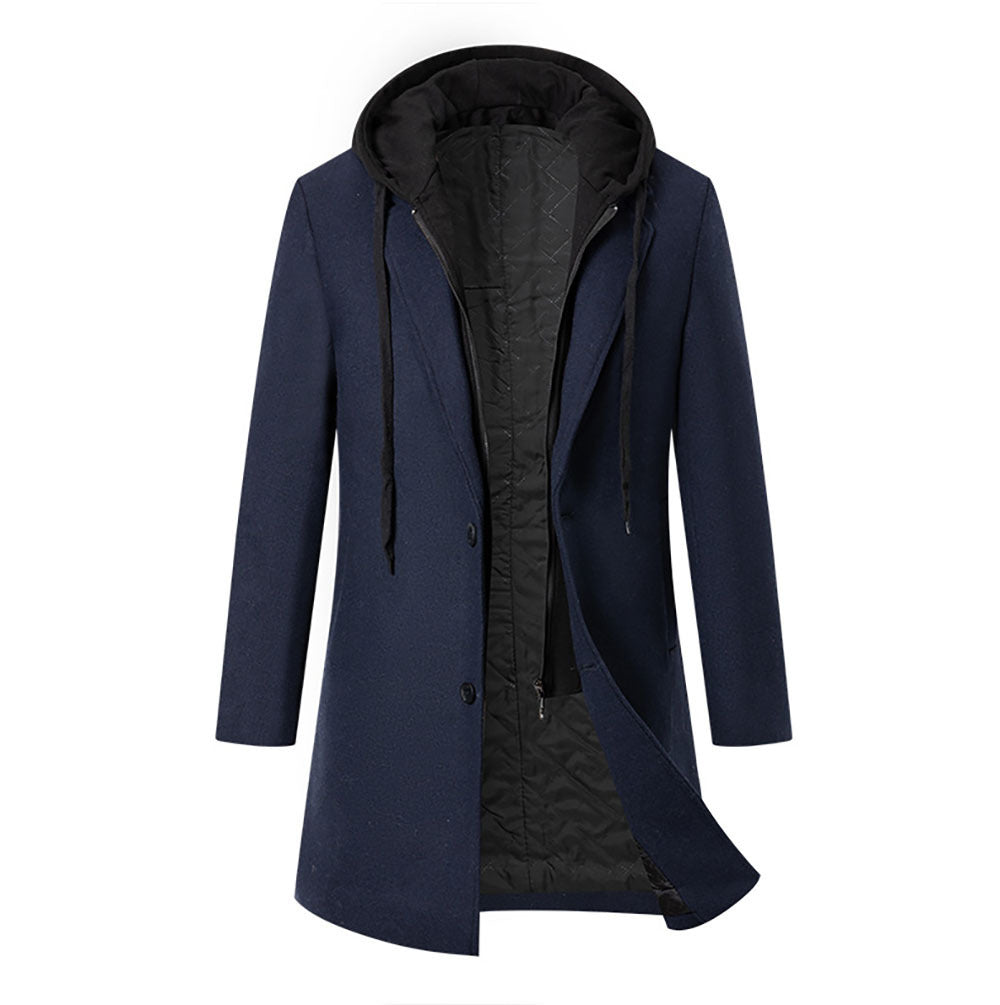 Women's Fashionable Transitional Coat with Removable Hood and Practical Pockets Mune