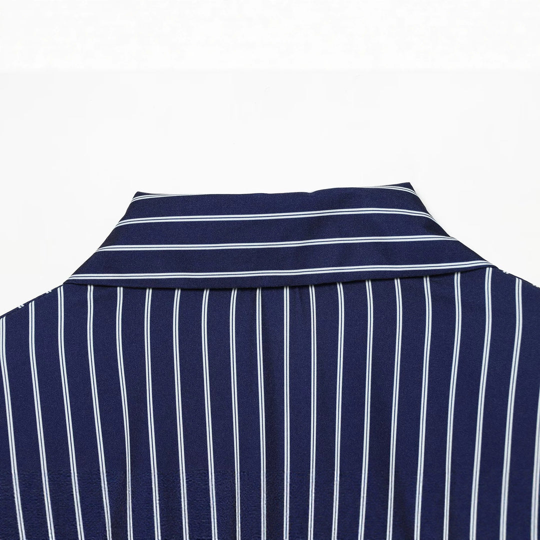 Women's shirt dress with waist belt and contrasting cuffs Mune Fashion