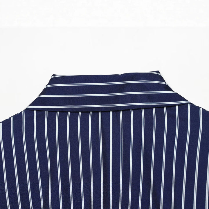 Women's shirt dress with waist belt and contrasting cuffs Mune Fashion