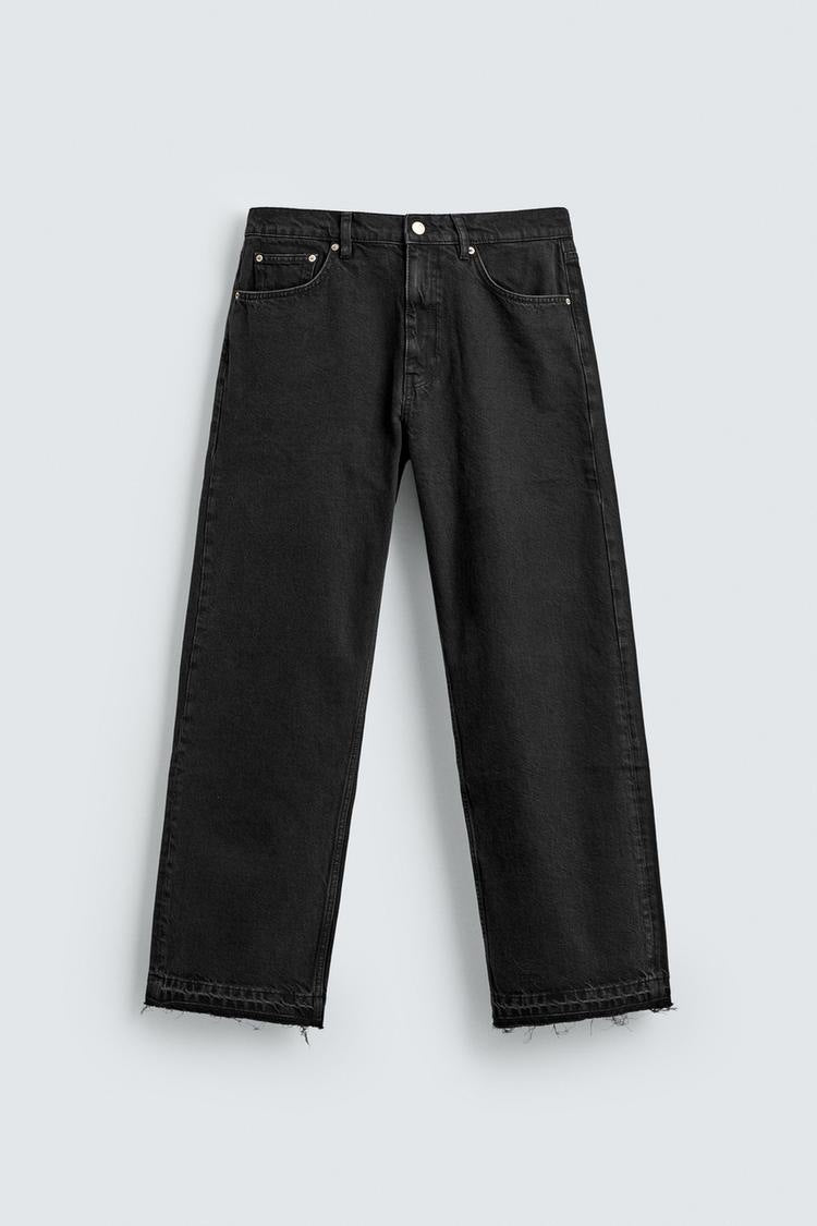 Men's straight-cut jeans with a high rise and vintage-washed effect Mune Fashion