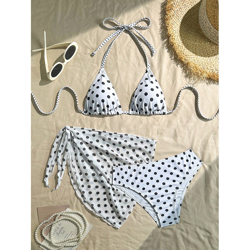 Women Triangle Bikini with elegant Wrap Skirt Mune Fashion