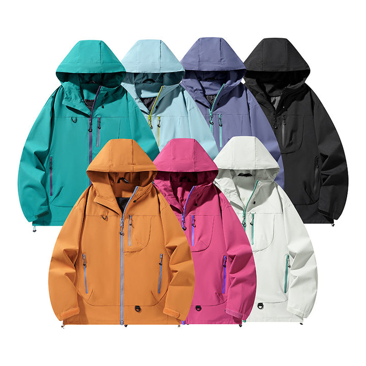 Men's nano waterproof softshell hooded jacket with welded seams, concealed chest pocket, and adjustable hem Mune Fashion