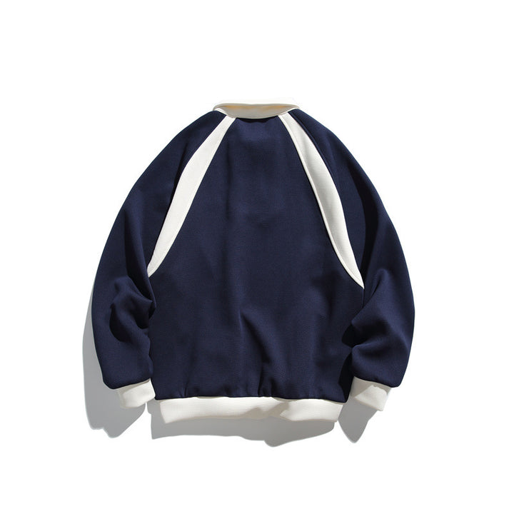 Unisex Oversize Halfzip Sweatshirt with contrasting shirt collar and raglan sleeves Mune Fashion