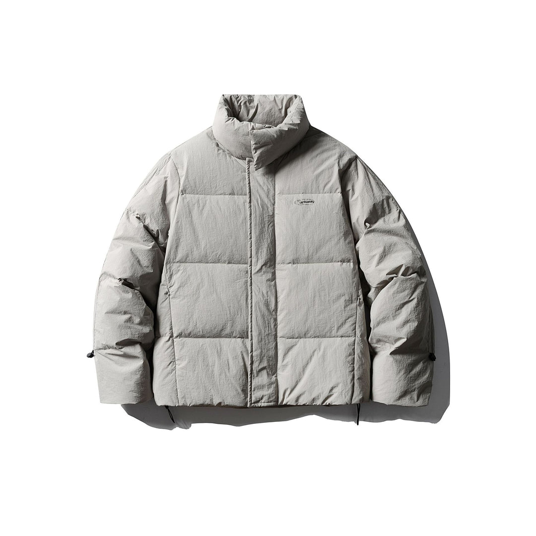 Men's Short Boxy Puffer with Padded Cushion Collar and Windproof Outer Shell Mune Fashion