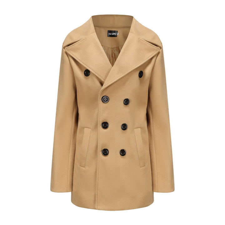 Men's Classic Double-Breasted Coat with Soft Lining Mune