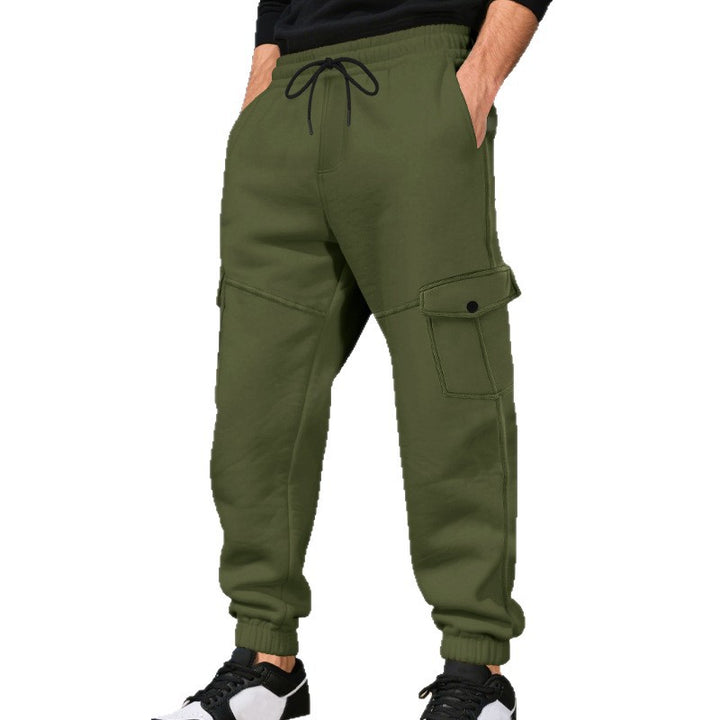 Men's Functional Cargo Jogging Pants with Drawstring, Safety Flap Pockets, and Elastic Ankle Cuffs Mune Fashion