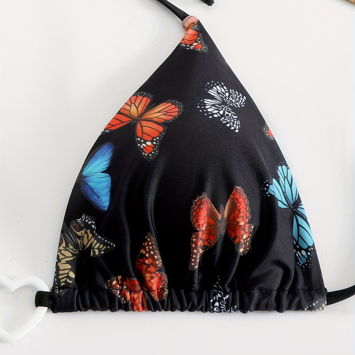 Women's triangle bikini with unique butterfly pattern Mune Fashion