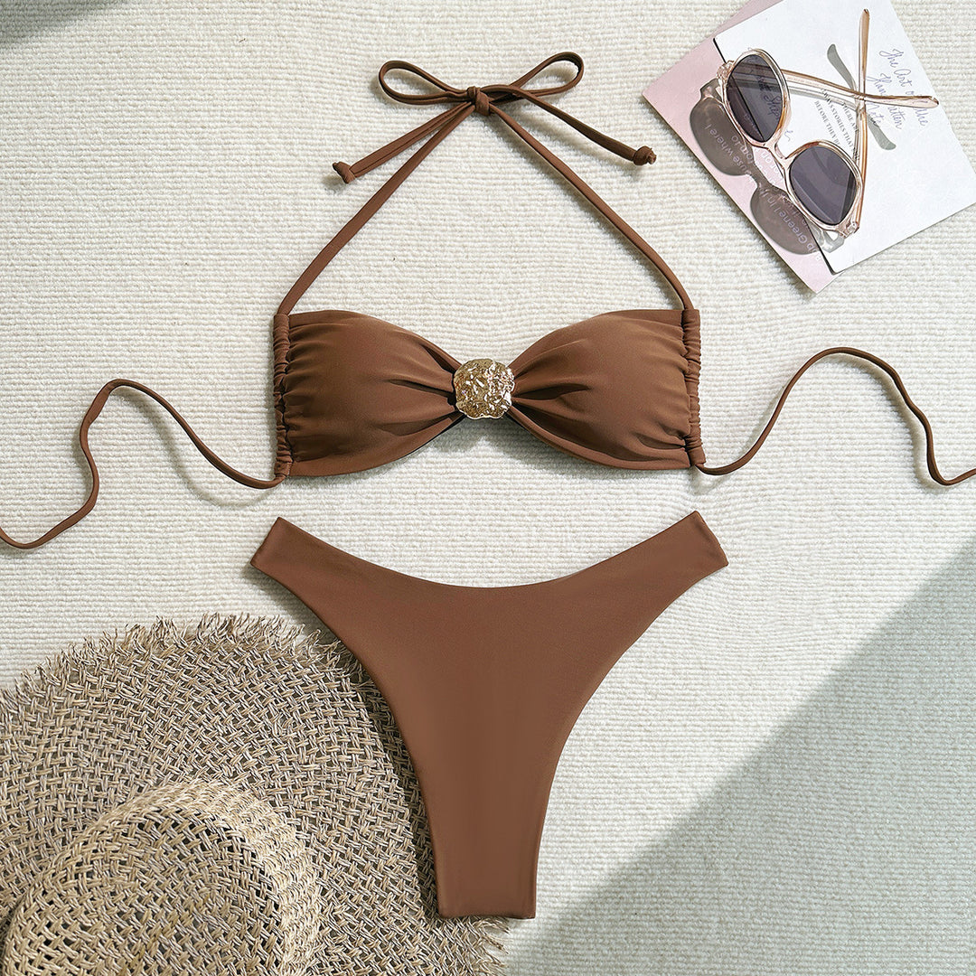 Ladies Glamorous Monokini with Fashionable Cut-Outs Mune Fashion