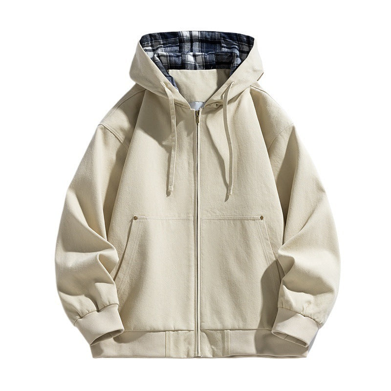 Men's sporty hooded jacket with fleece lining Mune Fashion