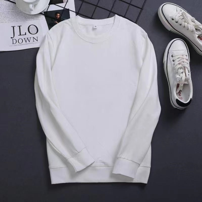 Men's Fine Crew Neck Sweatshirt made of Cotton Blend with Ribbed Cuffs Mune Fashion