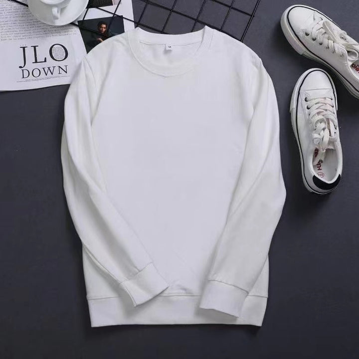 Men's Fine Crew Neck Sweatshirt made of Cotton Blend with Ribbed Cuffs Mune Fashion