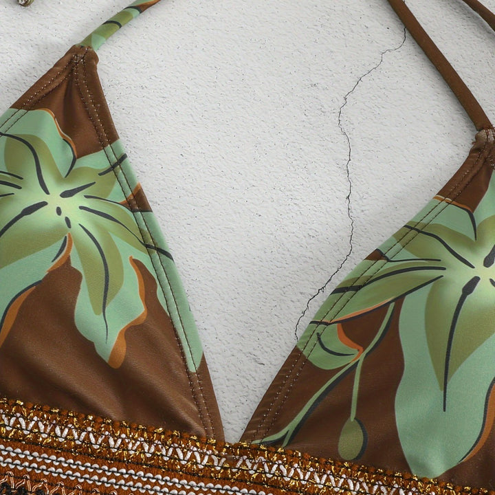 Women's triangle bikini with floral pattern and comfortable fit Mune Fashion