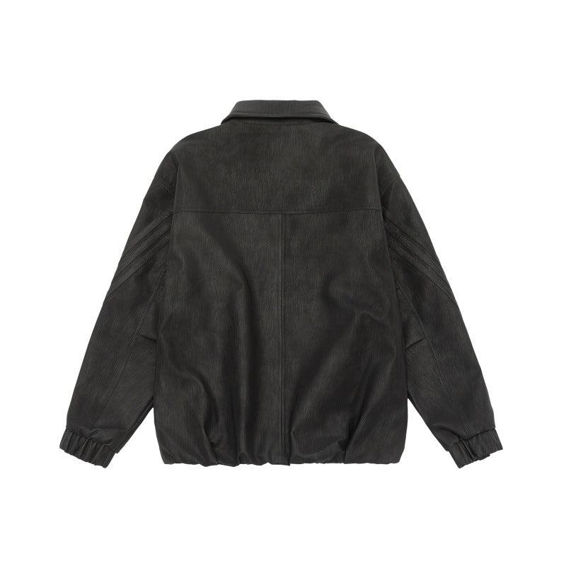 Unisex Boxy Shirt Jacket with concealed press stud placket, raglan seams and elastic hem Mune Fashion