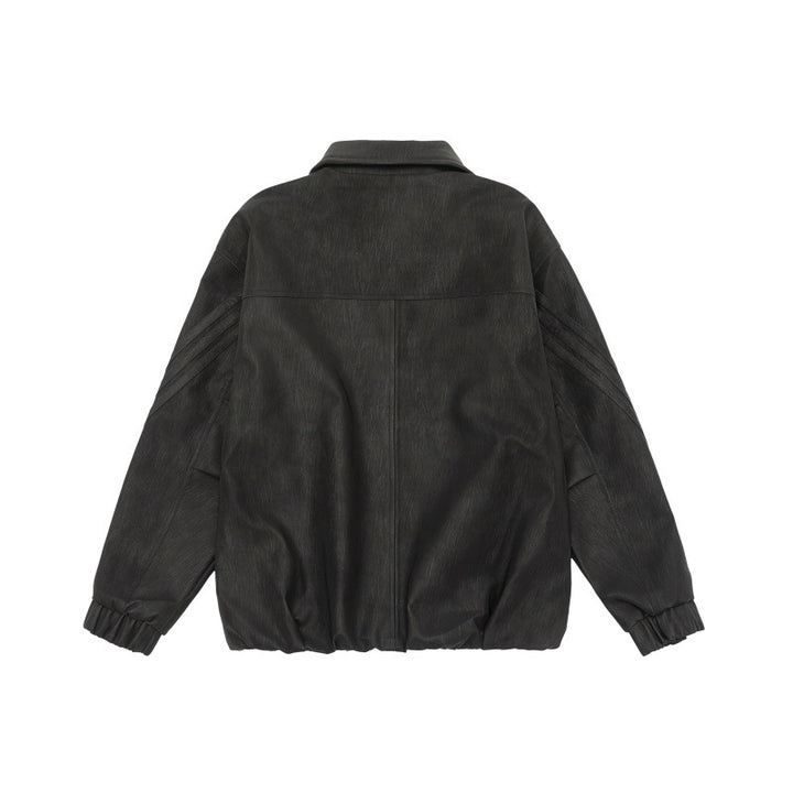 Unisex Boxy Shirt Jacket with concealed press stud placket, raglan seams and elastic hem Mune Fashion