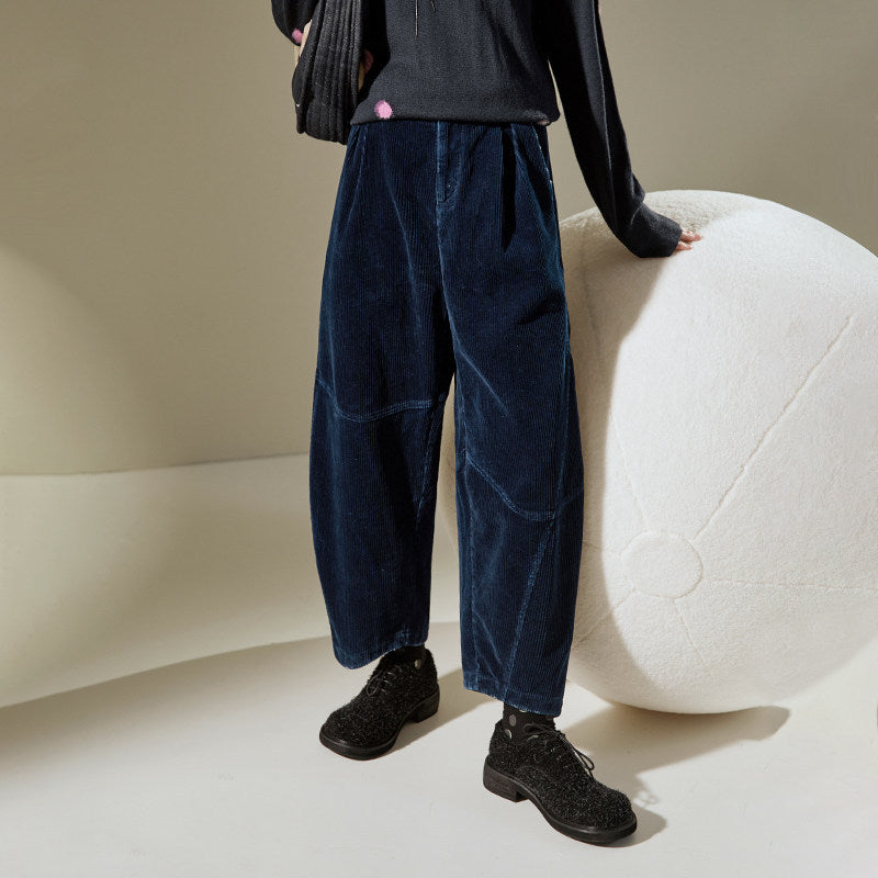 Women Comfortable and Stylish Corduroy Harem Pants Mune Fashion