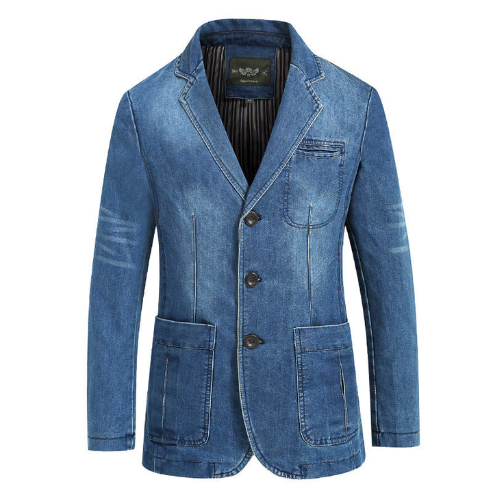 Men's Elegant Denim Blazer Mune Fashion
