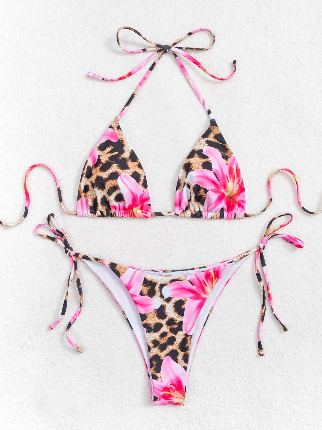 Women's triangle bikini with floral and animal pattern Mune Fashion