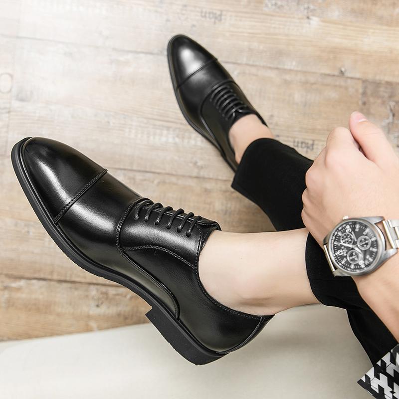 Men's elegant Oxford half shoes with cap-toe, padded comfort insole and slip-resistant PR outsole Mune Fashion
