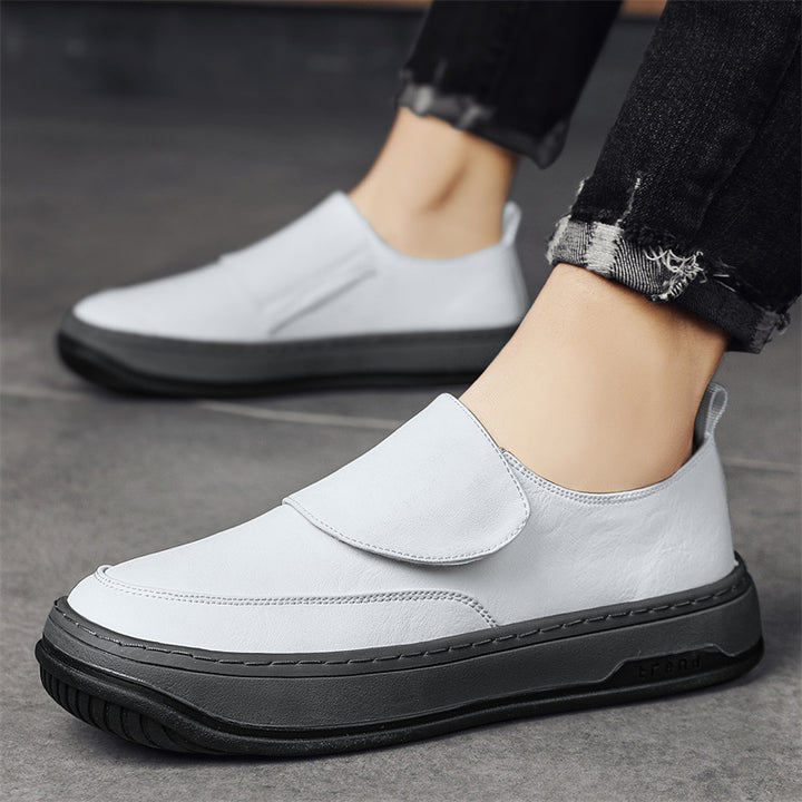 Men's Slip-On Sneaker with Velcro Fastening and Thick Platform Sole Mune Fashion