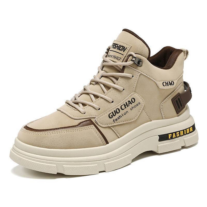 Ladies fashionable and sturdy high-top sneakers with non-slip sole Mune Fashion