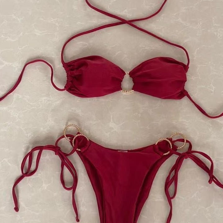 Women's triangle bikini with decorative ring detail Mune Fashion