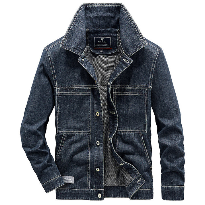Men's Robust Denim Worker Jacket with Mesh Lining Mune Fashion