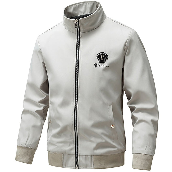 Men's Fashion Bomber Jacket with High Collar Mune Fashion