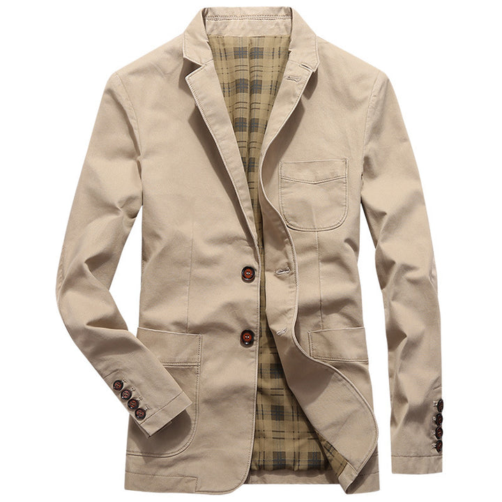 Men's blazer in field style made of premium canvas with patch pockets Mune Fashion