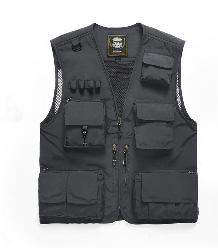 Men's multifunctional fishing and utility vest with mesh insert Mune Fashion