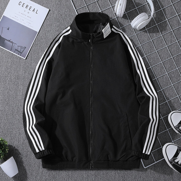 Men's sporty transitional jacket with zipper and side pockets Mune Fashion