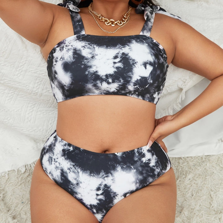 Women's High-Waisted Bikini Set with Playful Top and Elegant Strap Design Mune Fashion