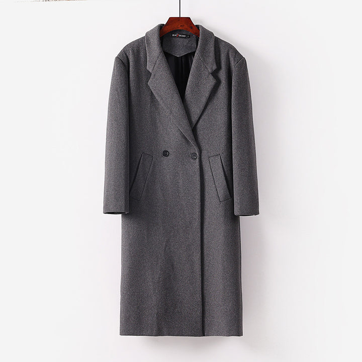 Men's Maxi-Length Wool Blend Overcoat Mune Fashion