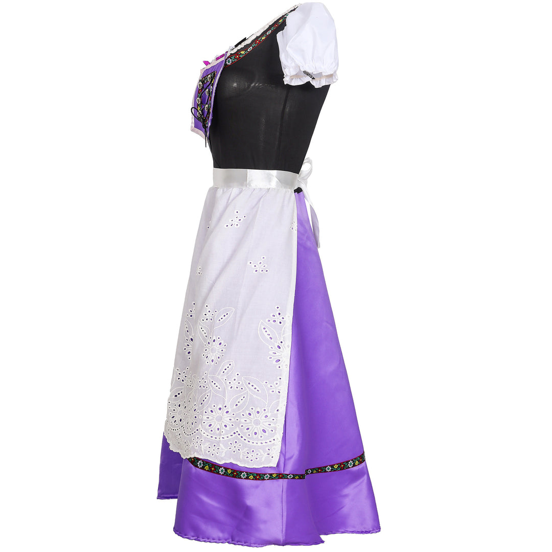 Ladies' traditional dress with laced bodice and embroidered apron Mune Fashion