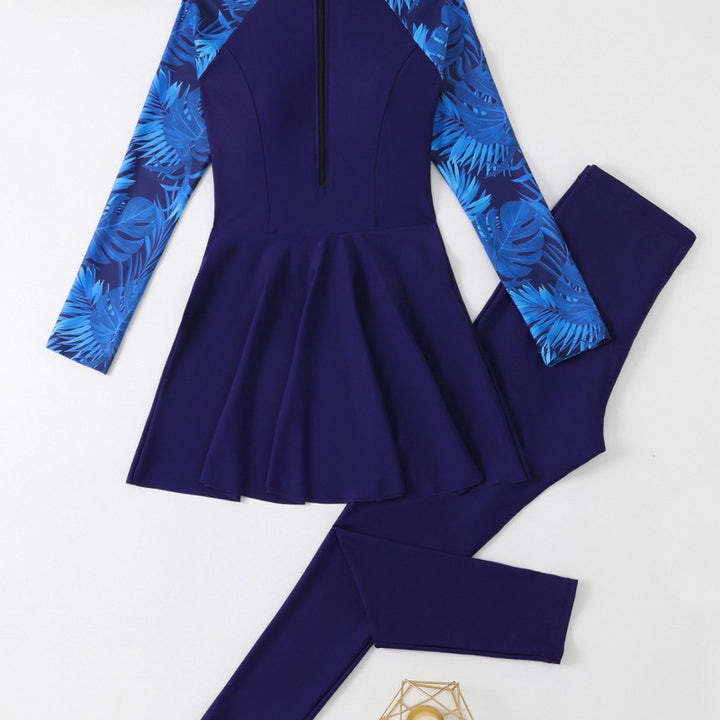 Women's swimsuit with stylish skirt and long sleeves Mune Fashion