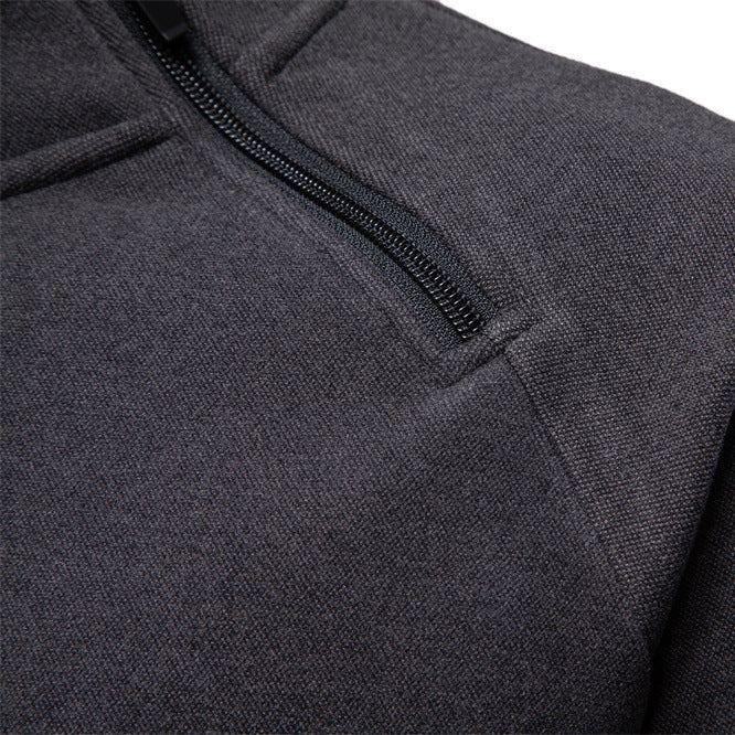 Men's stand-up collar sweater with asymmetric shoulder zipper and raglan sleeves Mune Fashion