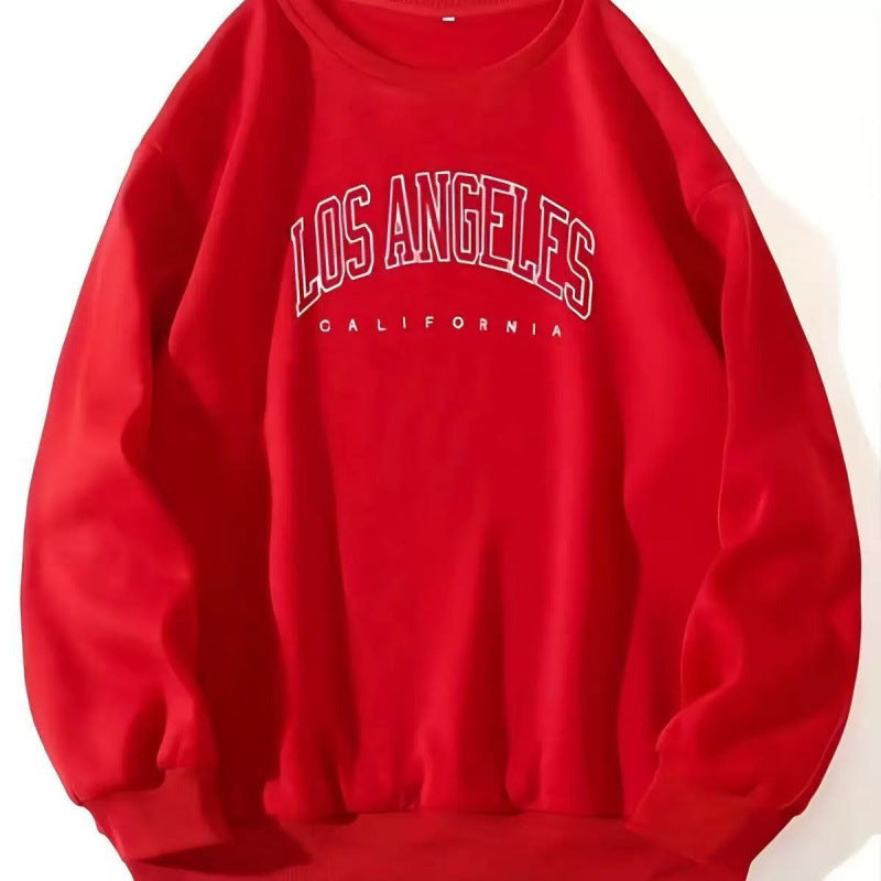 Women Casual Sweatshirt with Vintage Los Angeles Print Mune Fashion