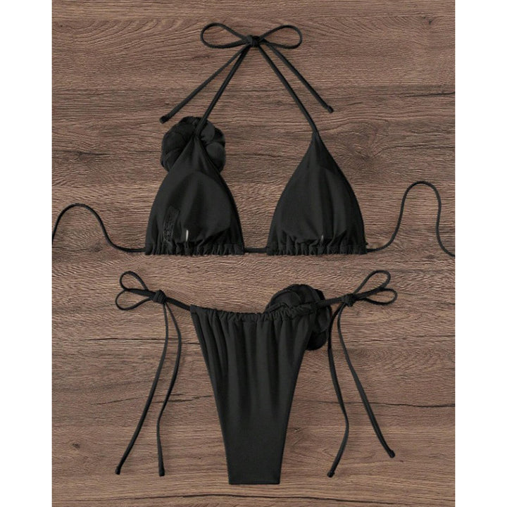 Women's triangle bikini with decorative floral detail Mune Fashion
