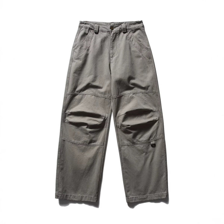 Men's Loose Utility Cargo Pants in Workwear Style with Knee Inserts and Patch Pockets Mune Fashion