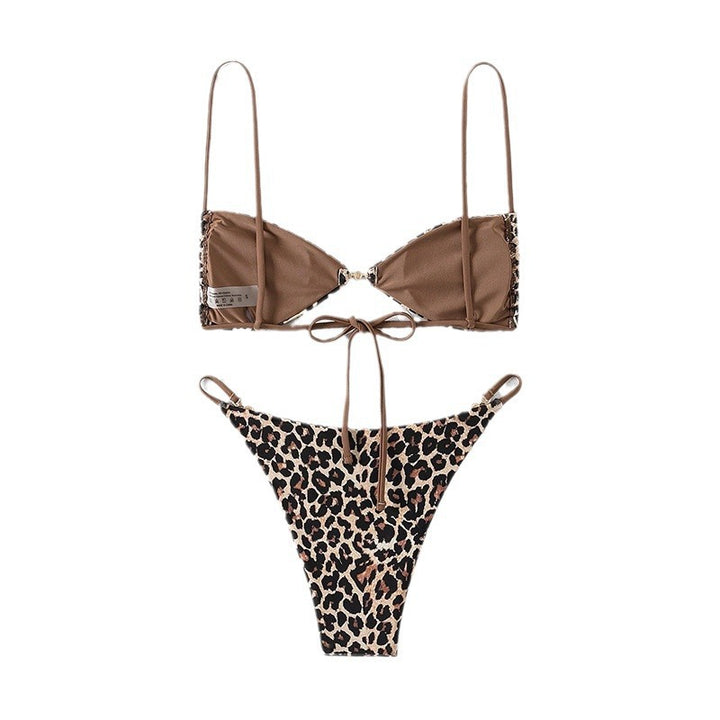 Ladies triangle bikini with refined gold accents Mune Fashion