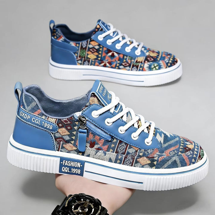 Unisex leisure sneakers with fashionable ethnic pattern Mune Fashion