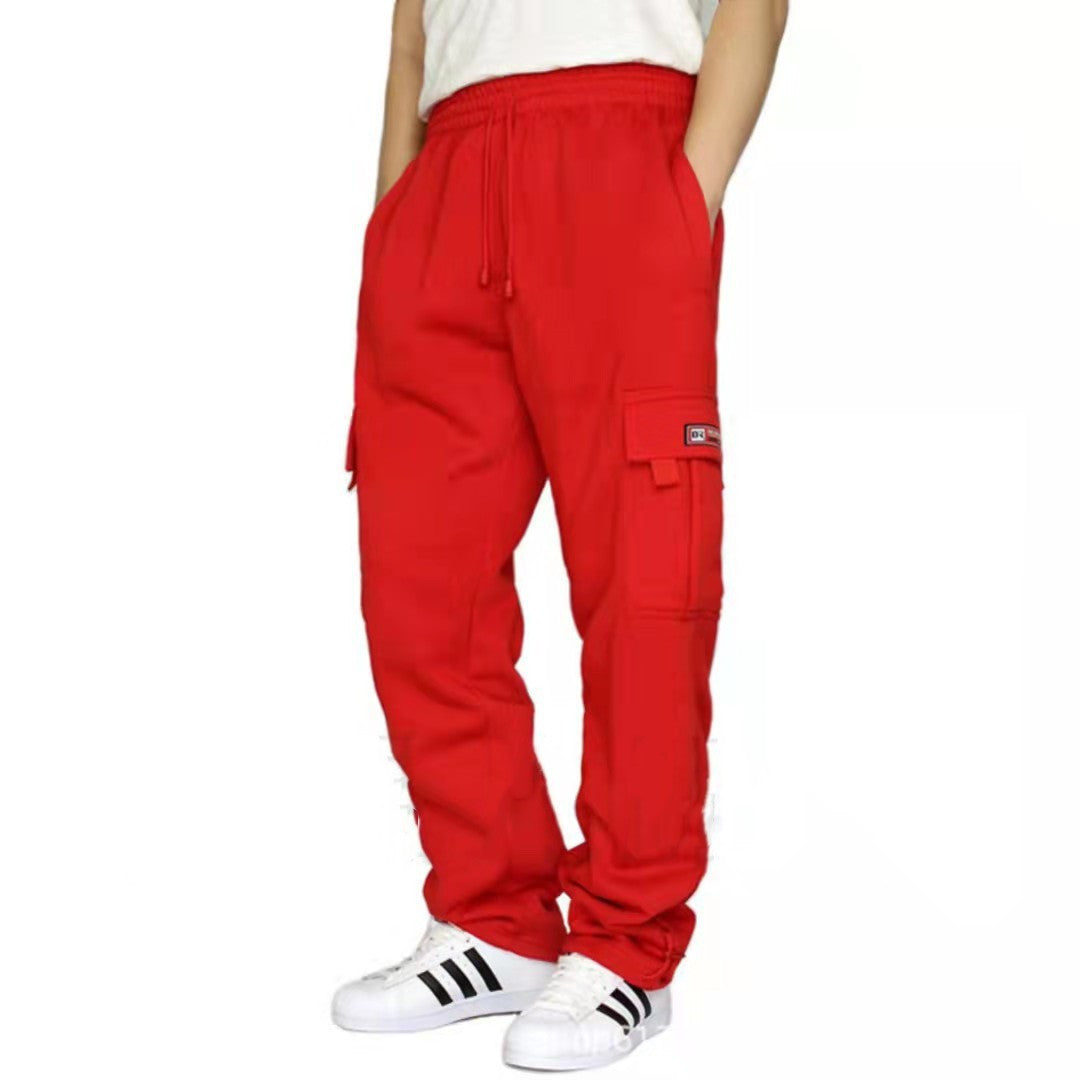 Men's casual cargo joggers with drawstring waistband and patched cargo pockets Mune Fashion
