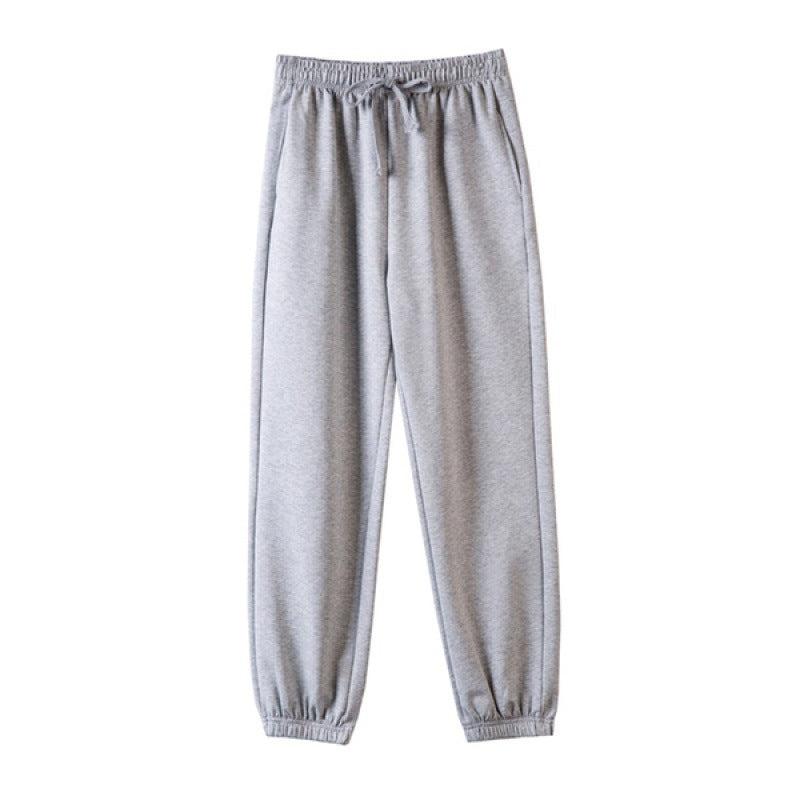 Women's high-waisted sweatpants with elastic waistband, drawstring, and ribbed ankle cuffs Mune Fashion